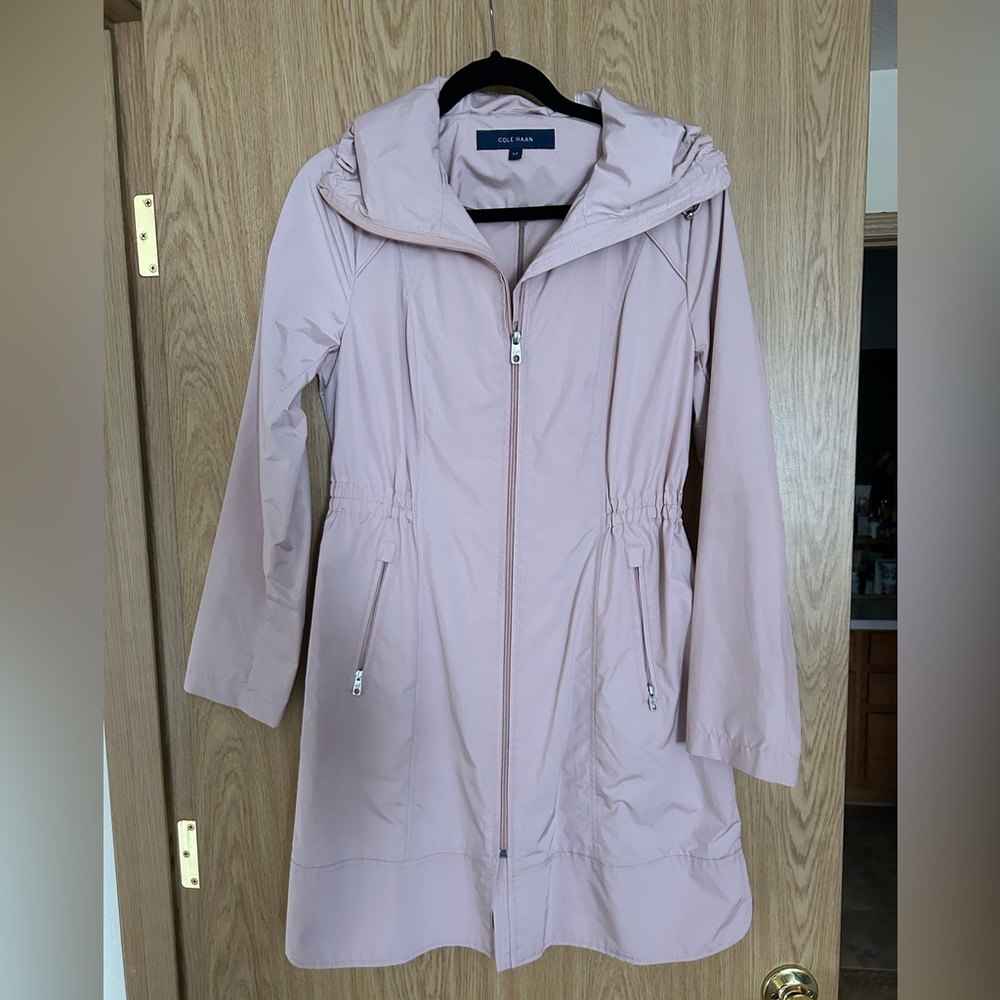 Cole Haan Women's Light Pink Hooded Packable Jacket